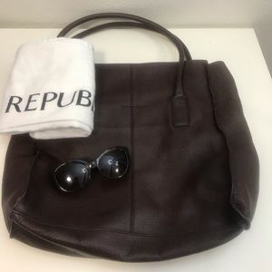 Banana Republic Real Leather Tote